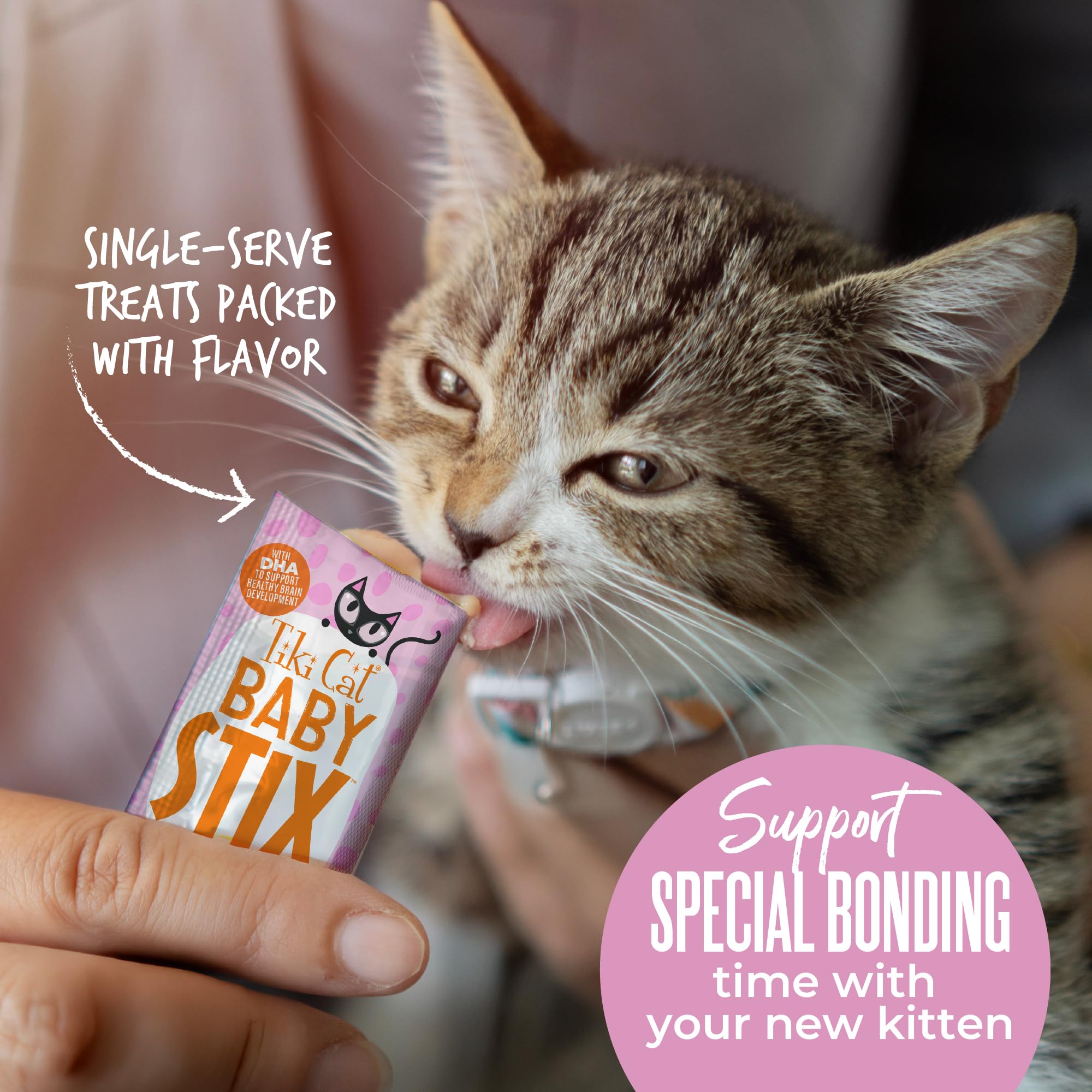 Sachets voyage Tiki Cat Baby Stix pour sorties faciles avec votre chaton.