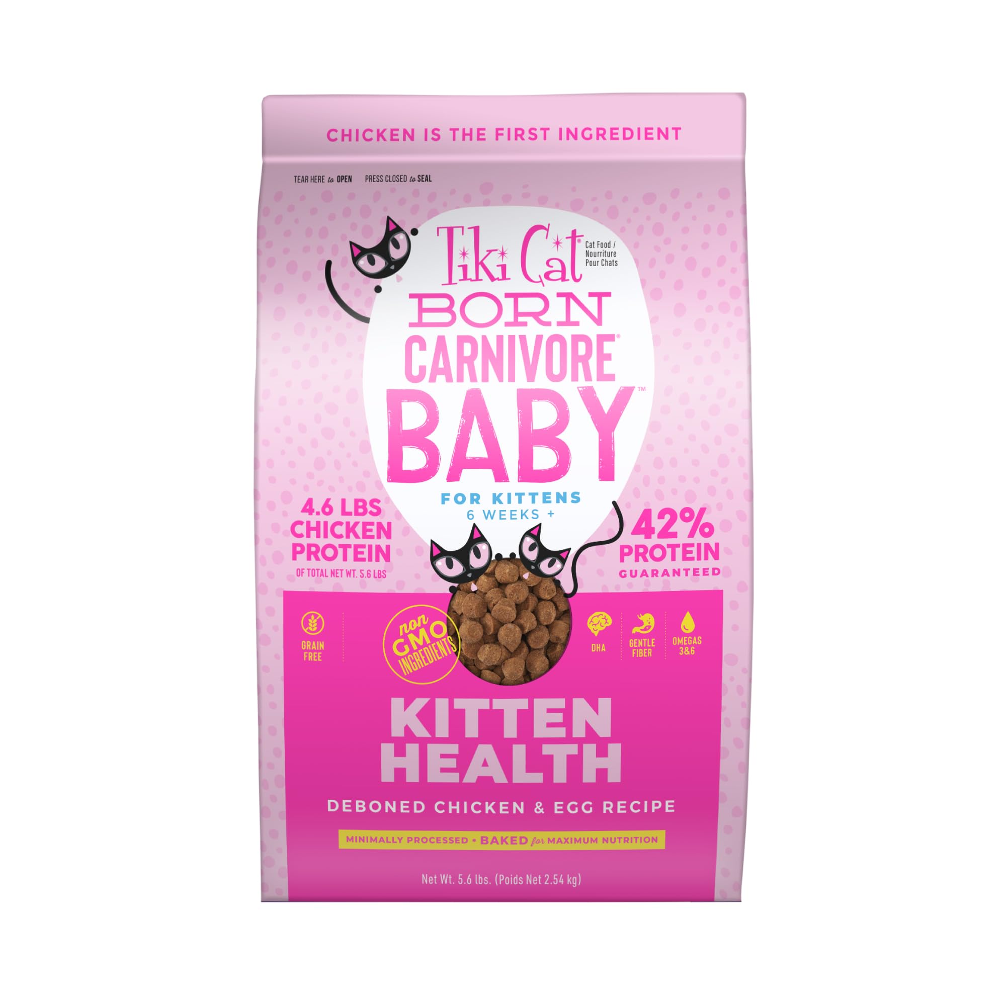 Tiki Cat Born Carnivore Baby – premier ingrédient poulet pour chaton actif