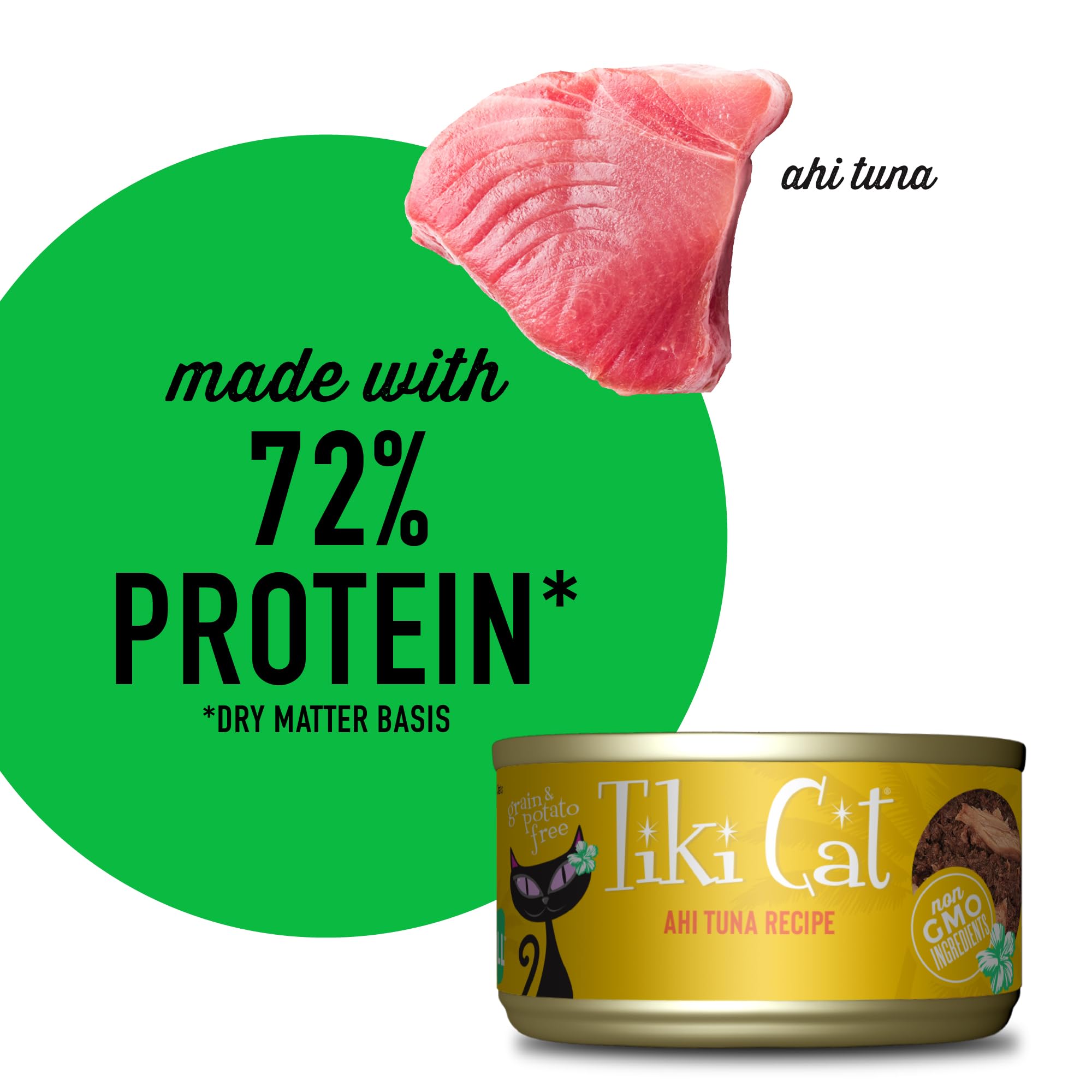 TIKI Cat Hawaii Grill Ahi, crevettes entières visibles pour une touche gourmande.