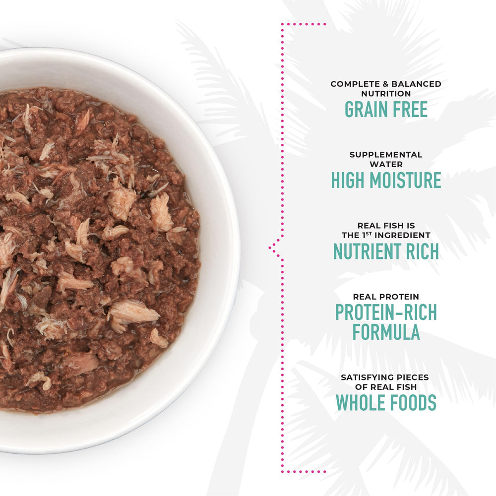 Informations nutritionnelles de Tiki Cat Grill sur l’emballage.
