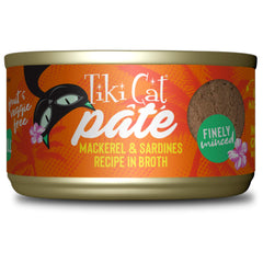 TIKI PETS Tiki Cat Grill Pâté avec sardines et maquereau, riche en protéines.