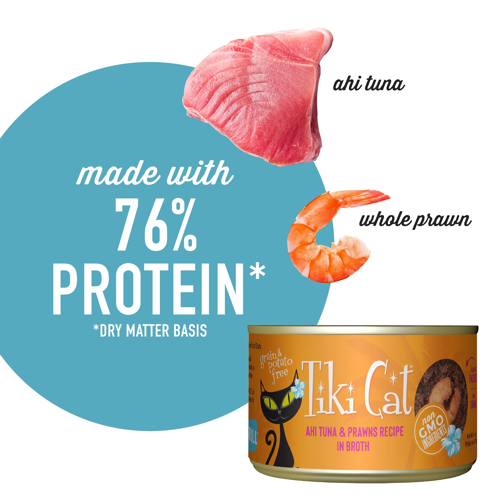 TIKI PETS Tiki Cat Grill protéines élevées, repas complet tout au long de la journée.