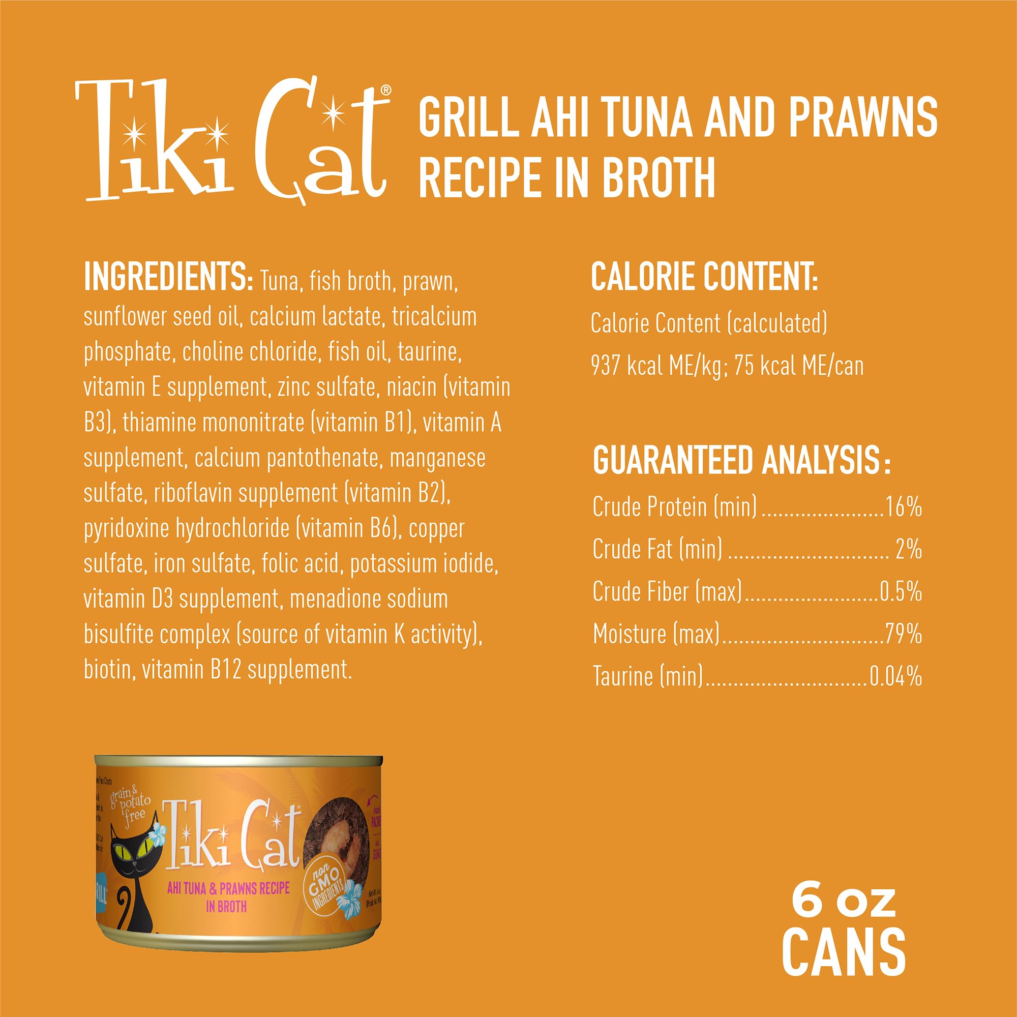 TIKI PETS Tiki Cat Grill sans céréales, option hypoallergénique pour chats sensibles.
