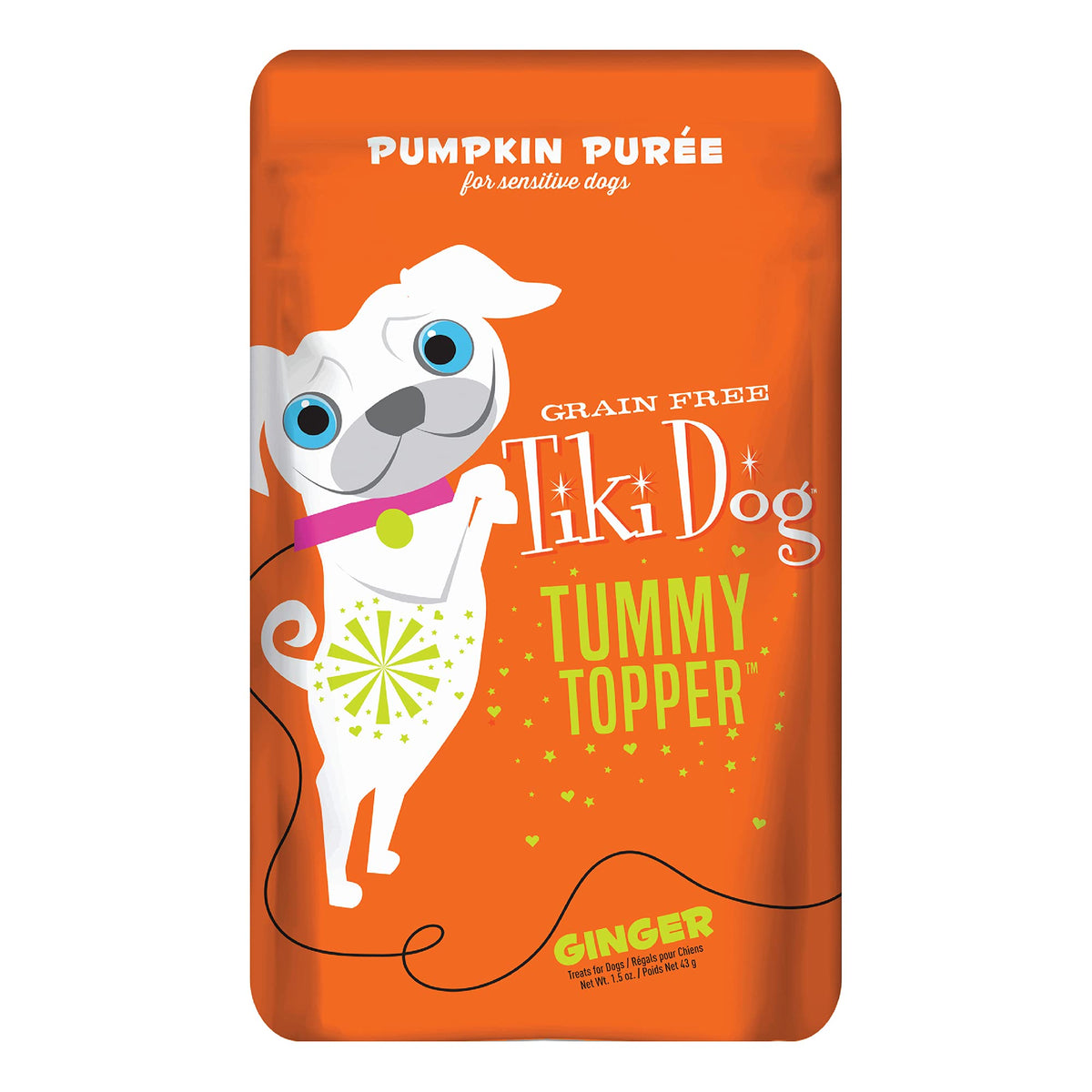 Tiki Dog Topper purée potiron gingembre, portion unique prête à servir