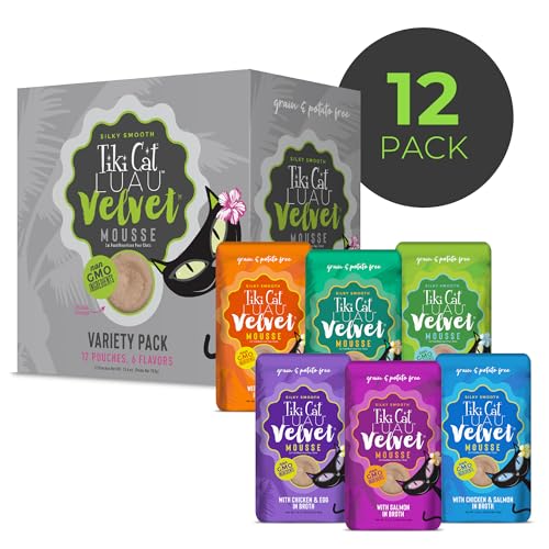 Velvet Mousse poisson-bouillon, bouchée appétente et riche en protéines pour chats.