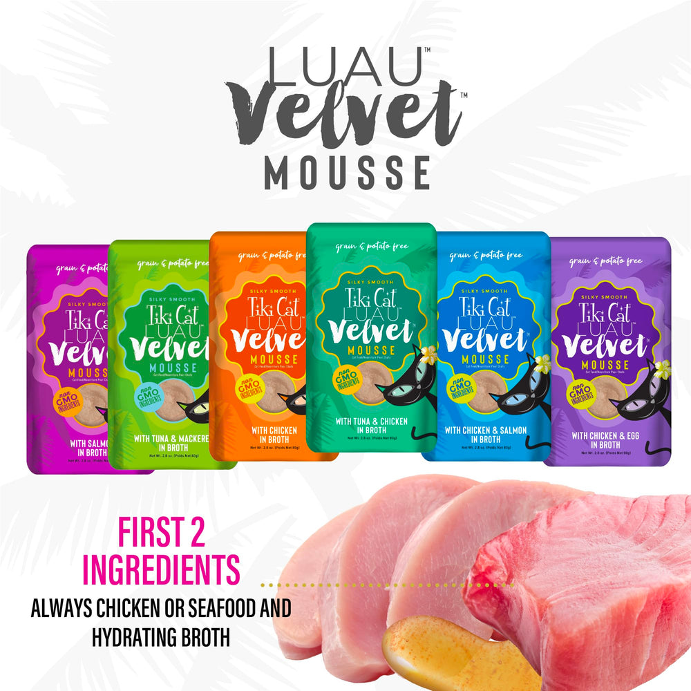 Velvet Mousse poulet-bouillon, protéines de qualité et repas humide complet.