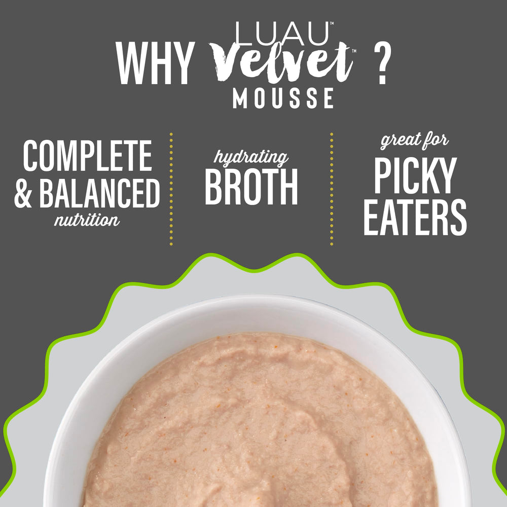 Velvet Mousse poulet-bouillon, variété savoureuse adaptée à tous les âges.