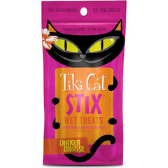 TIKI Stix Mousse Poulet: friandise pratique en portions, idéale pour récompenser votre chat.