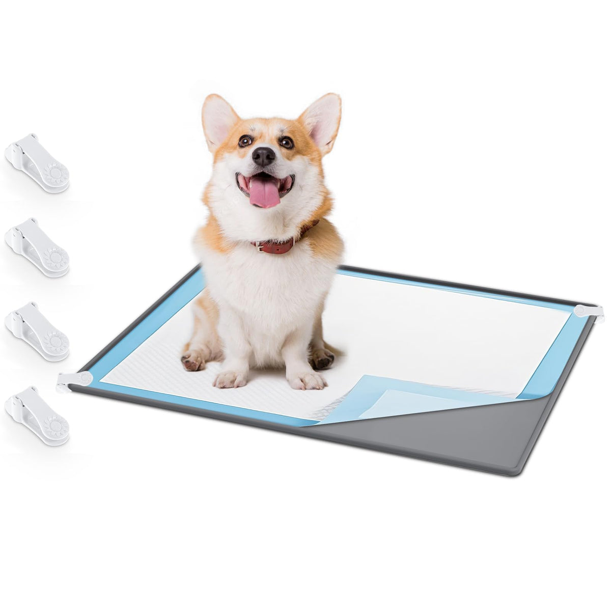 Timgle tapis d'hygiène en silicone 30x24: base sûre, facile à nettoyer pour chien.