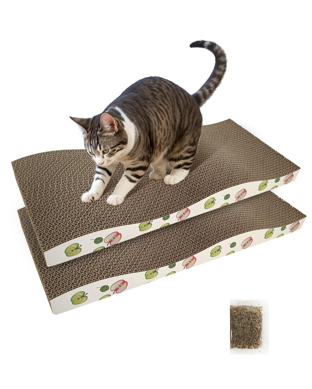 TIMHAKA planche à griffer pour chats en carton ondulé double-face, protégeant les meubles.