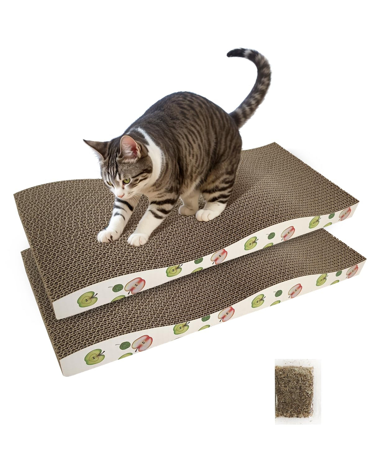 TIMHAKA planche à griffer pour chats en carton ondulé double-face, protégeant les meubles.