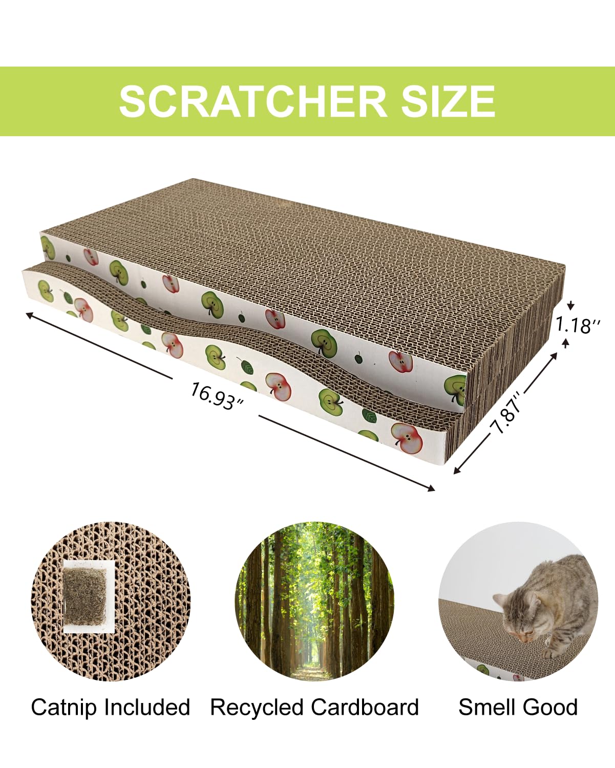 TIMHAKA grattoir carton ondulé durable, résiste aux griffes et dure longtemps.