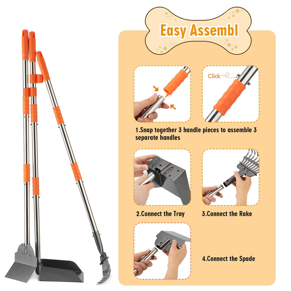 TIMINGILA ramasse-crotte nettoyage facile avec matériaux inoxydables