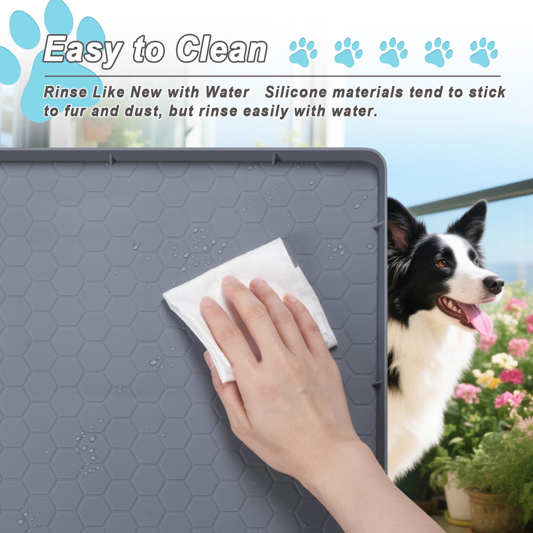 TIMOHCR tapis-doux-pattes-chat: surface agréable pour les coussinets.