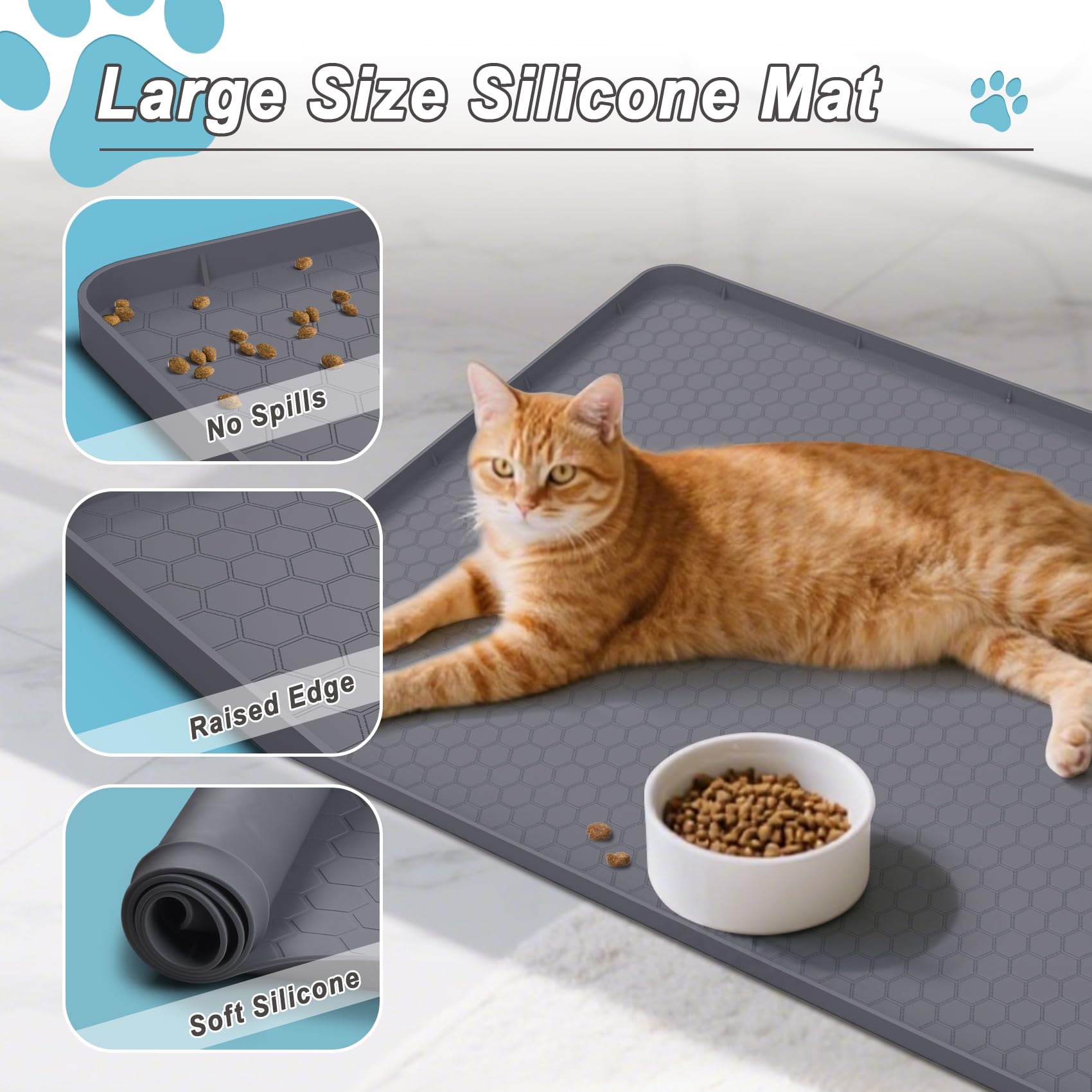 TIMOHCR tapis-silicone-nettoyage-rapide: nettoyage facile après usage.