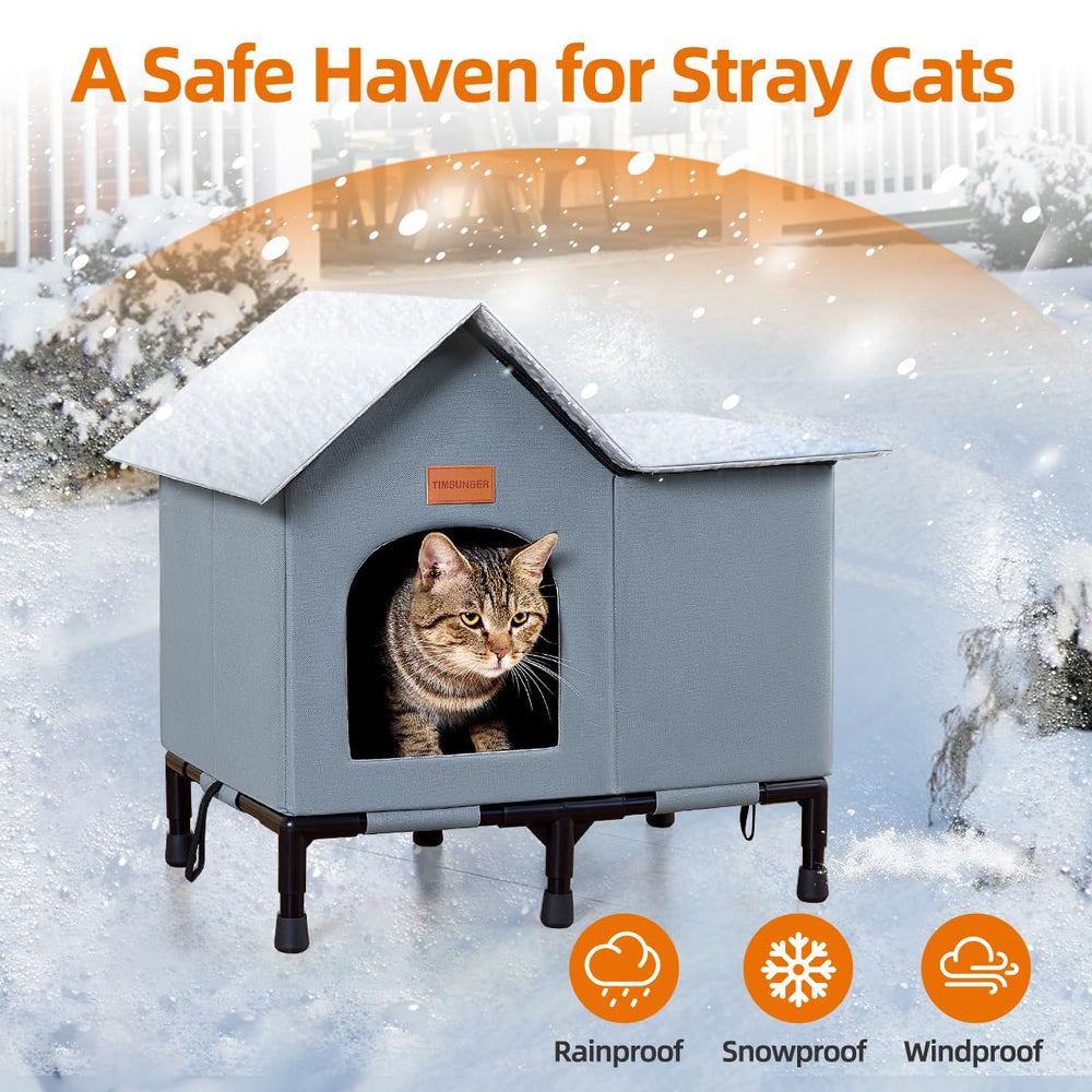 TIMSUNBER abri chat impermeable pvc, protection contre pluie et neige.