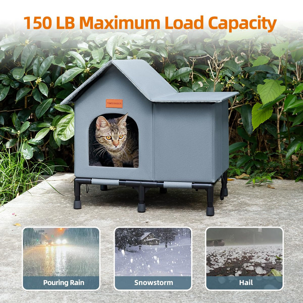TIMSUNBER abri chat ouverture compacte, acces facile et securise.
