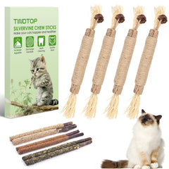 TINDTOP Silvervine bâtonnet mâche chat – stimulation sensorielle possible.