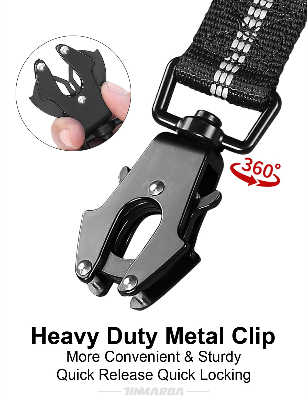 Tinmarda laisse elastique bungee 6 pieds offrant espace et confort pendant la marche.