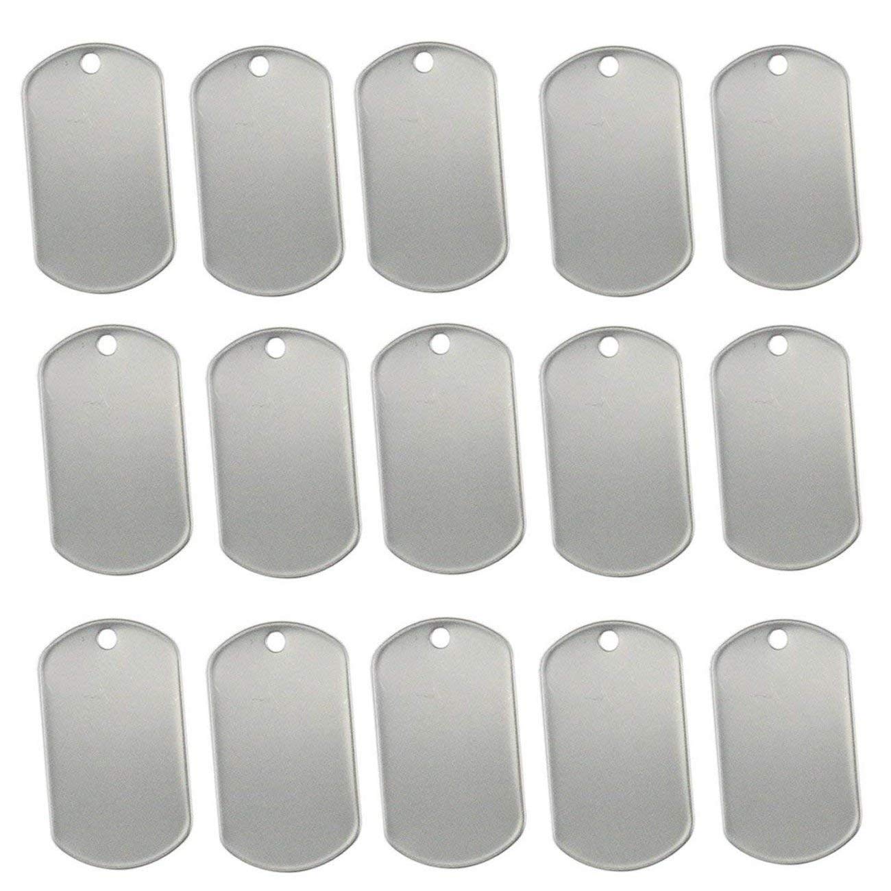 Étiquette chien inox par Tinsow, durable et prête à marquer.