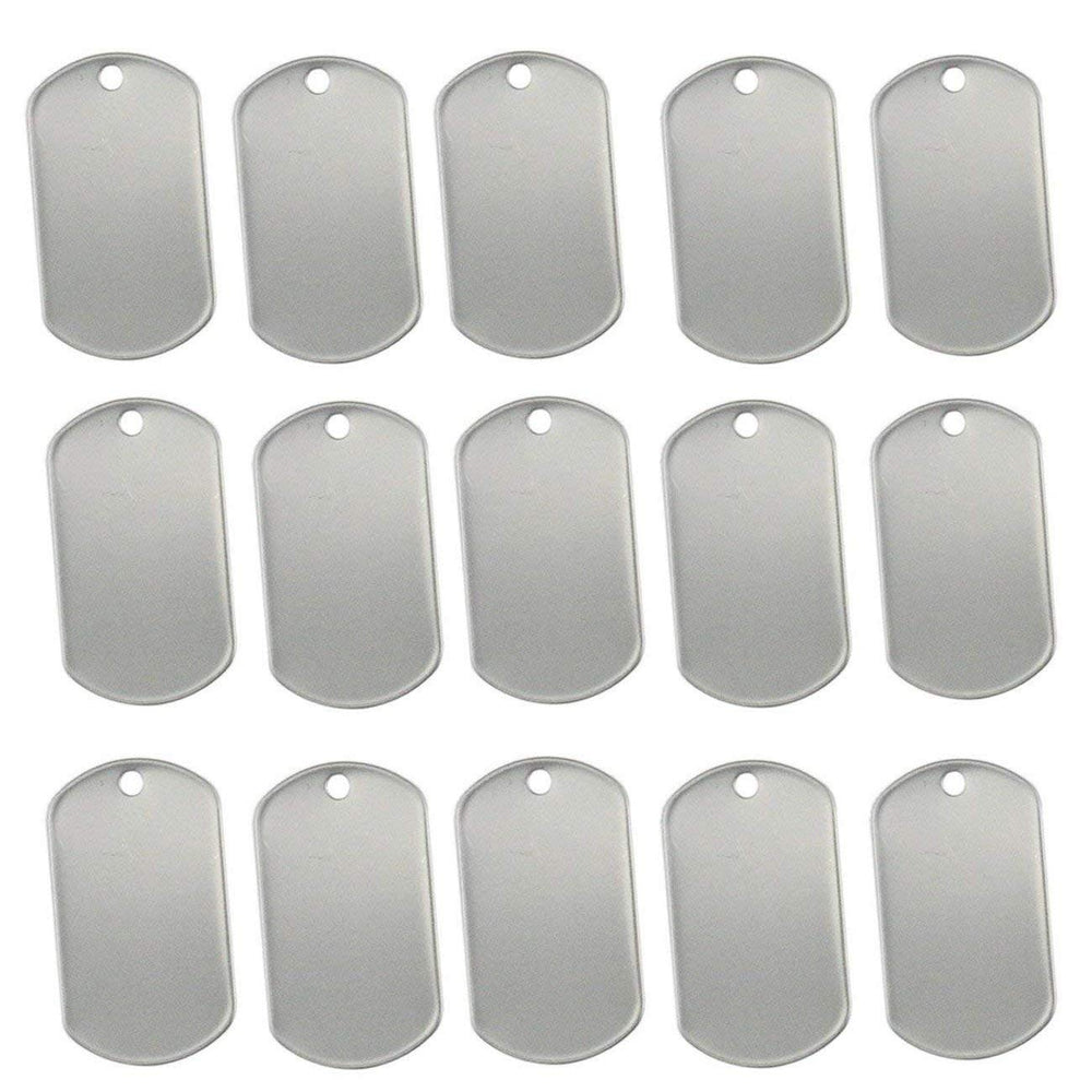 Étiquette chien inox par Tinsow, durable et prête à marquer.