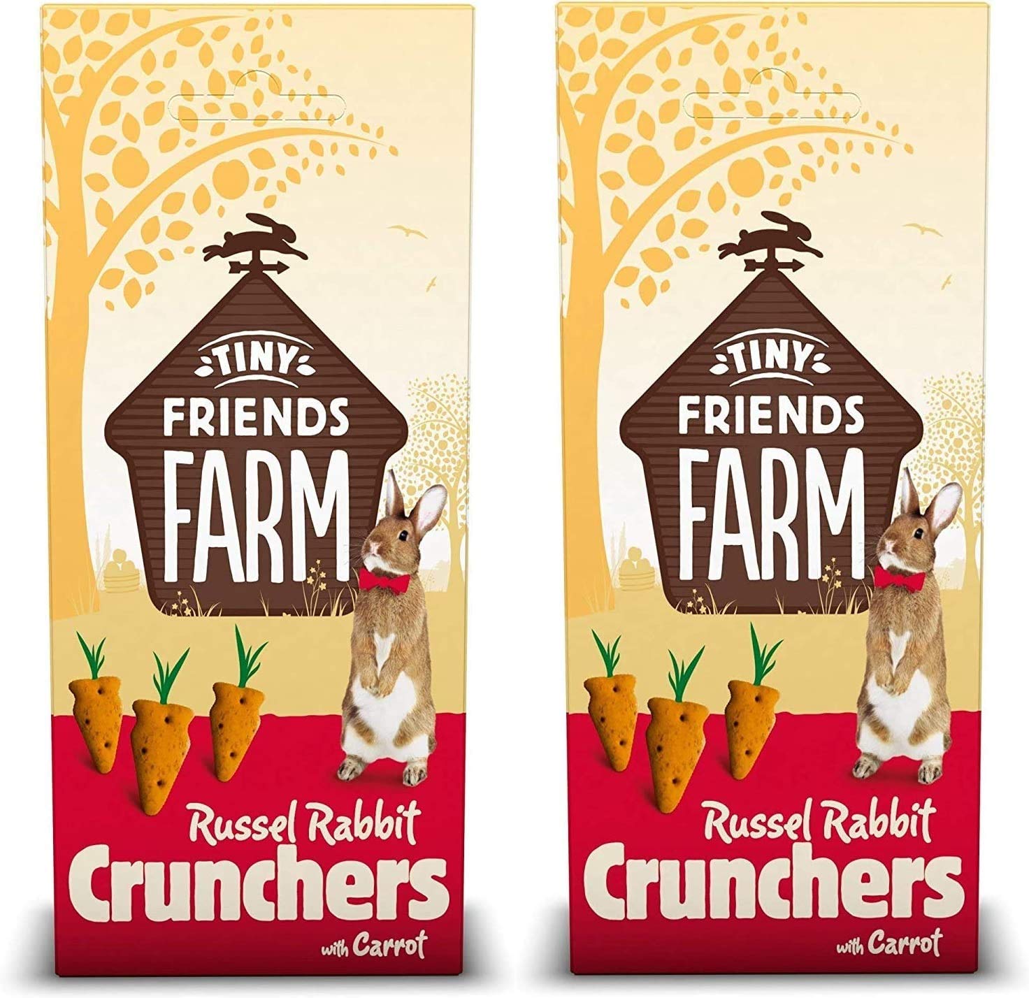 Russel Rabbit Crunchers de Tiny Friends Farm avec carotte, récompense délicieuse pour lapins