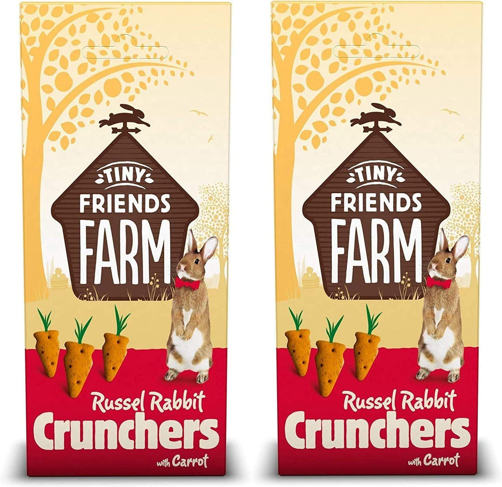 Russel Rabbit Crunchers de Tiny Friends Farm avec carotte, récompense délicieuse pour lapins