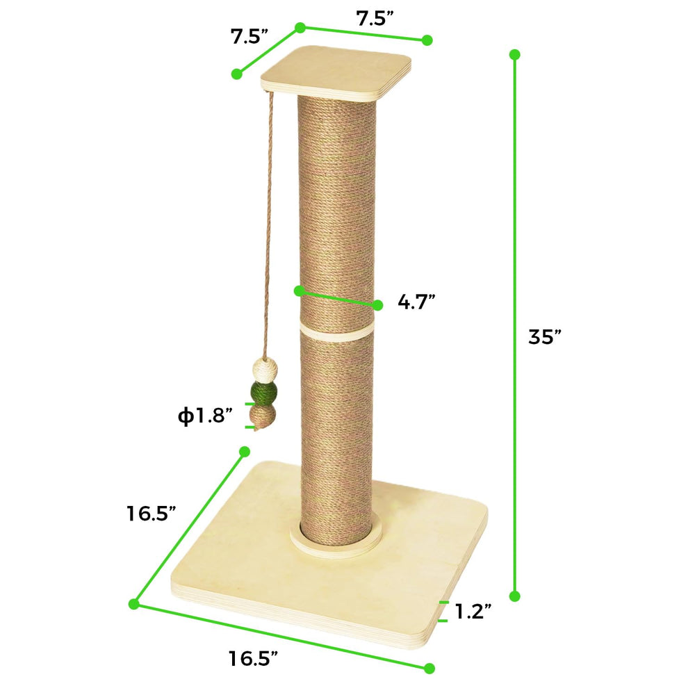 TinyBeast griffoir bois-chat: assemblage rapide avec vis et outils inclus.