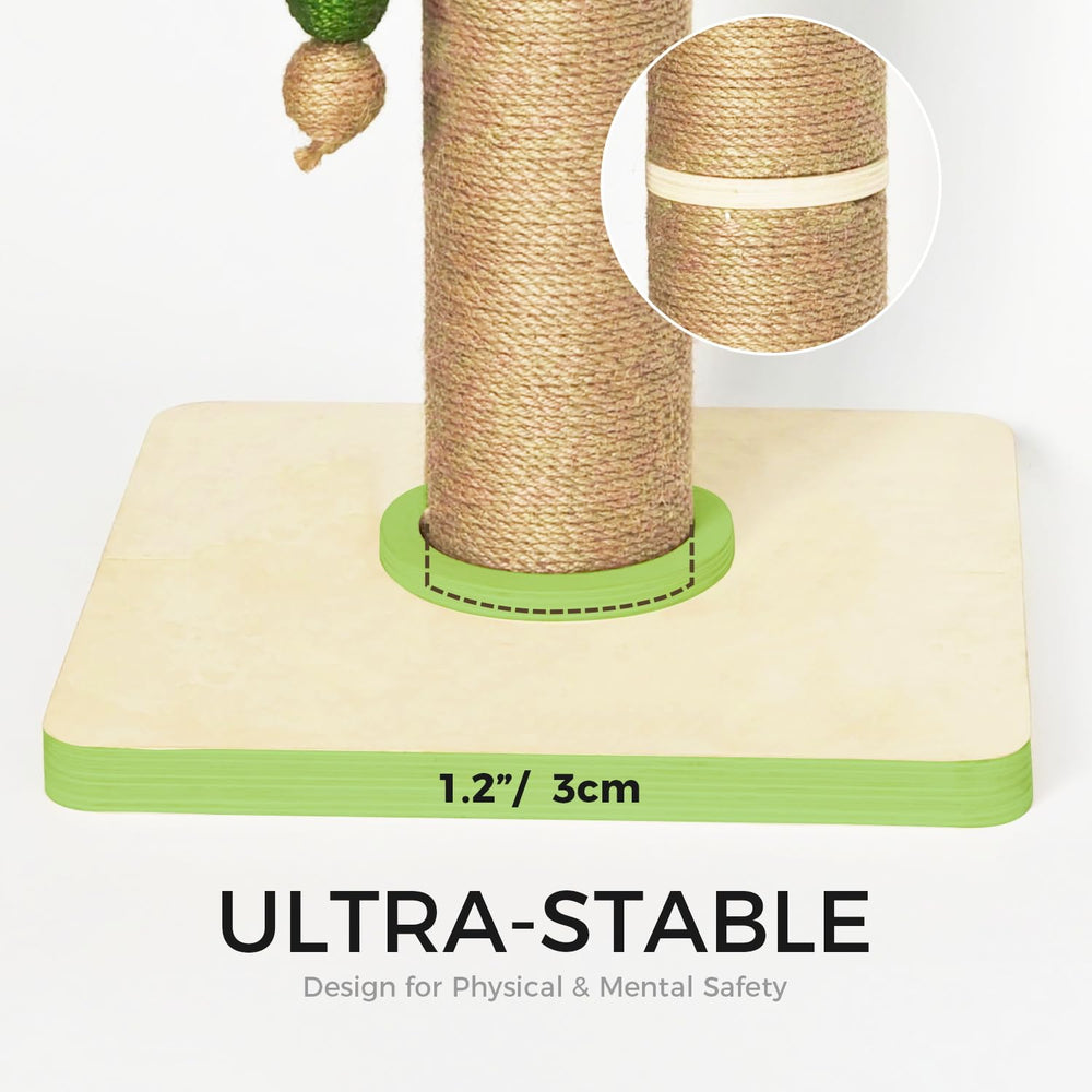 TinyBeast griffoir bois-chat: sisal naturel pour griffages durables.