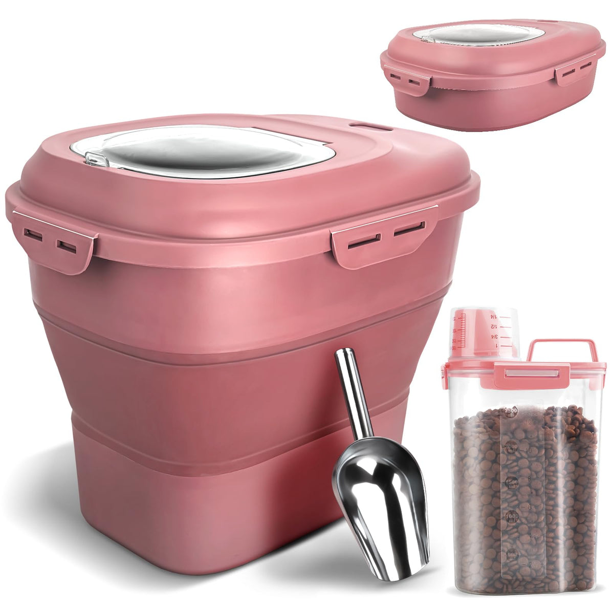 TIOVERY Conteneur d'alimentation pliable pour chien, pratique et modulable.