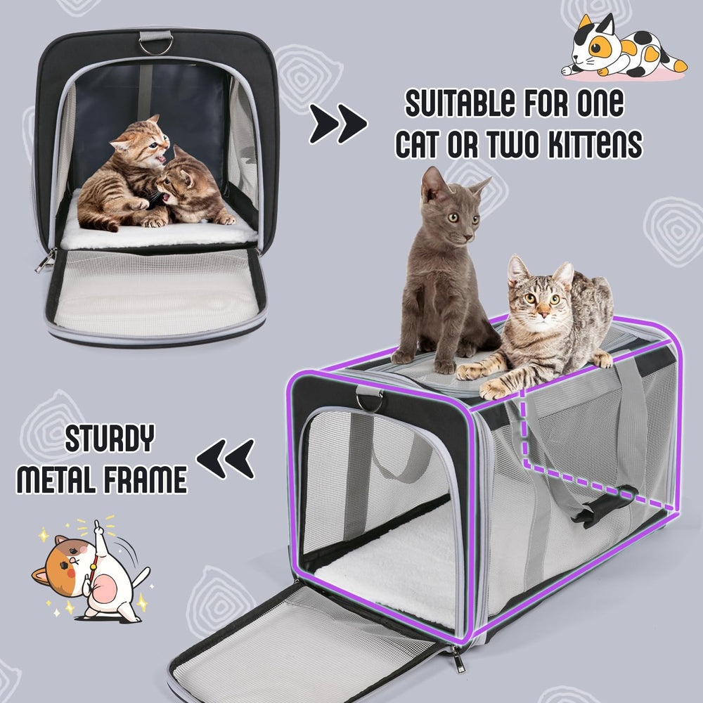 TIYOLAT transporteur chat grande: tapis lavable pour l'hygiène et le confort.