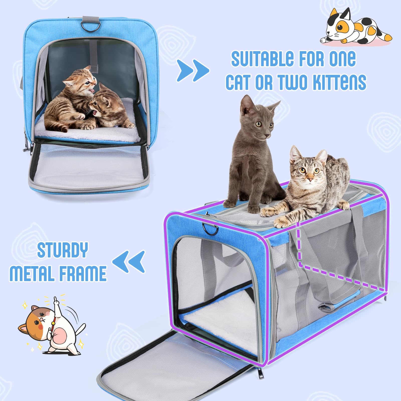 TIYOLAT sac avec poches accessoires, rangement pratique lors des déplacements