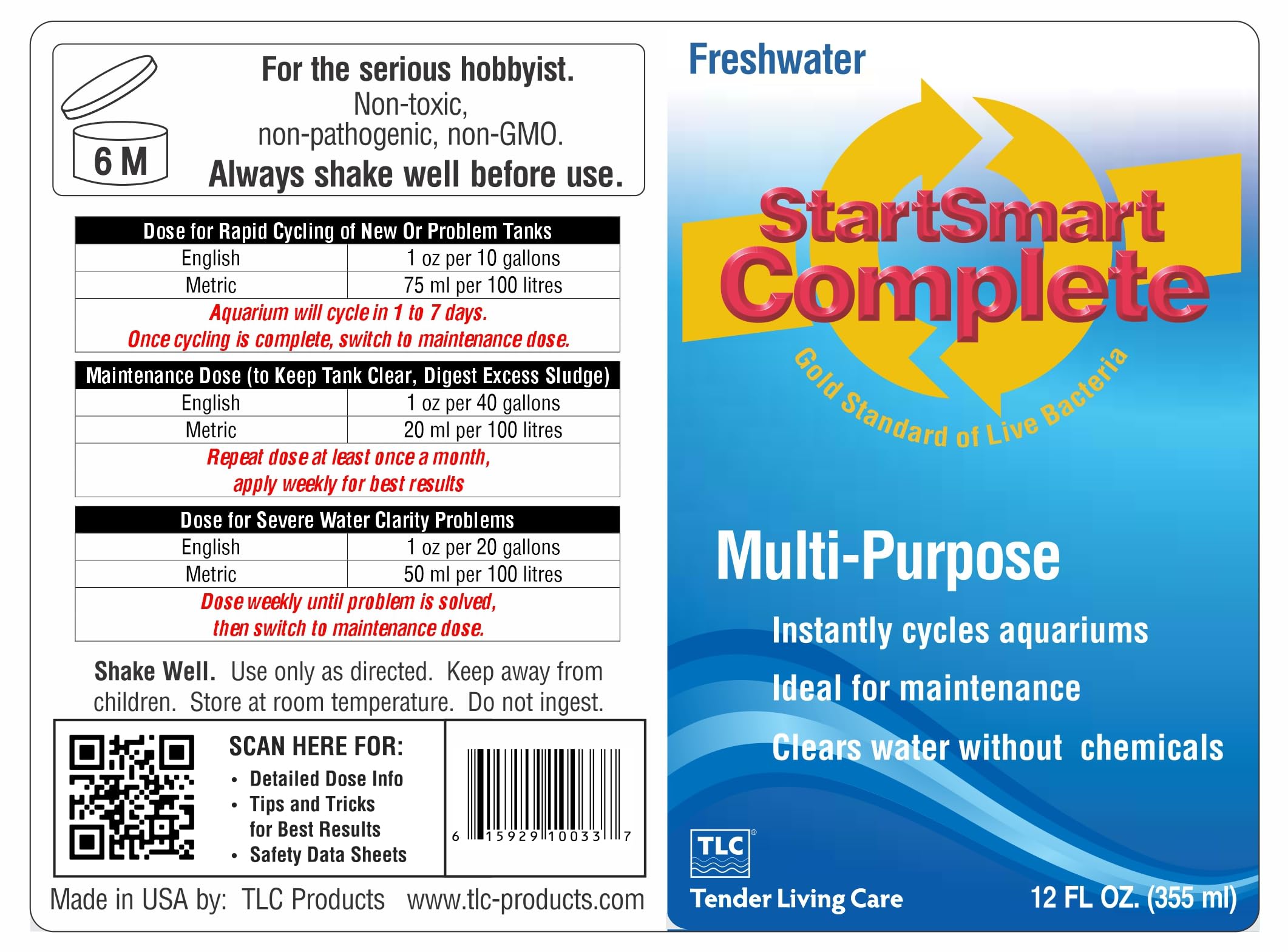 TLC StartSmart guide cycle pour nouvelle cuve et démarrage rapide