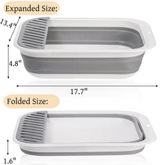 Tlence boîte litière pliable compacte, idéale pour le rangement et voyage.