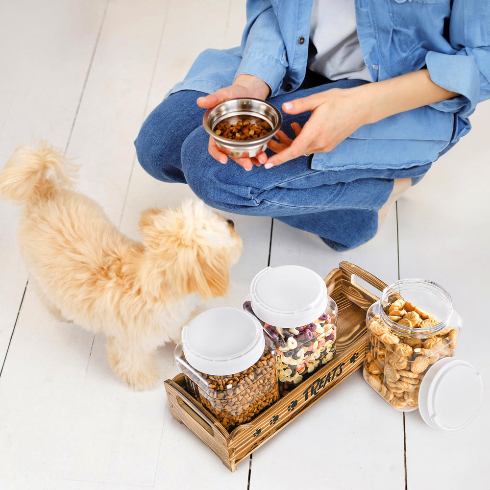 Tlence design bois rustique, station pratique pour chiens et chats