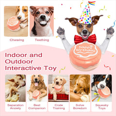 TLKNG gâteau-siffleur rose, sifflet intégré pour jeux interactifs et dynamiques.