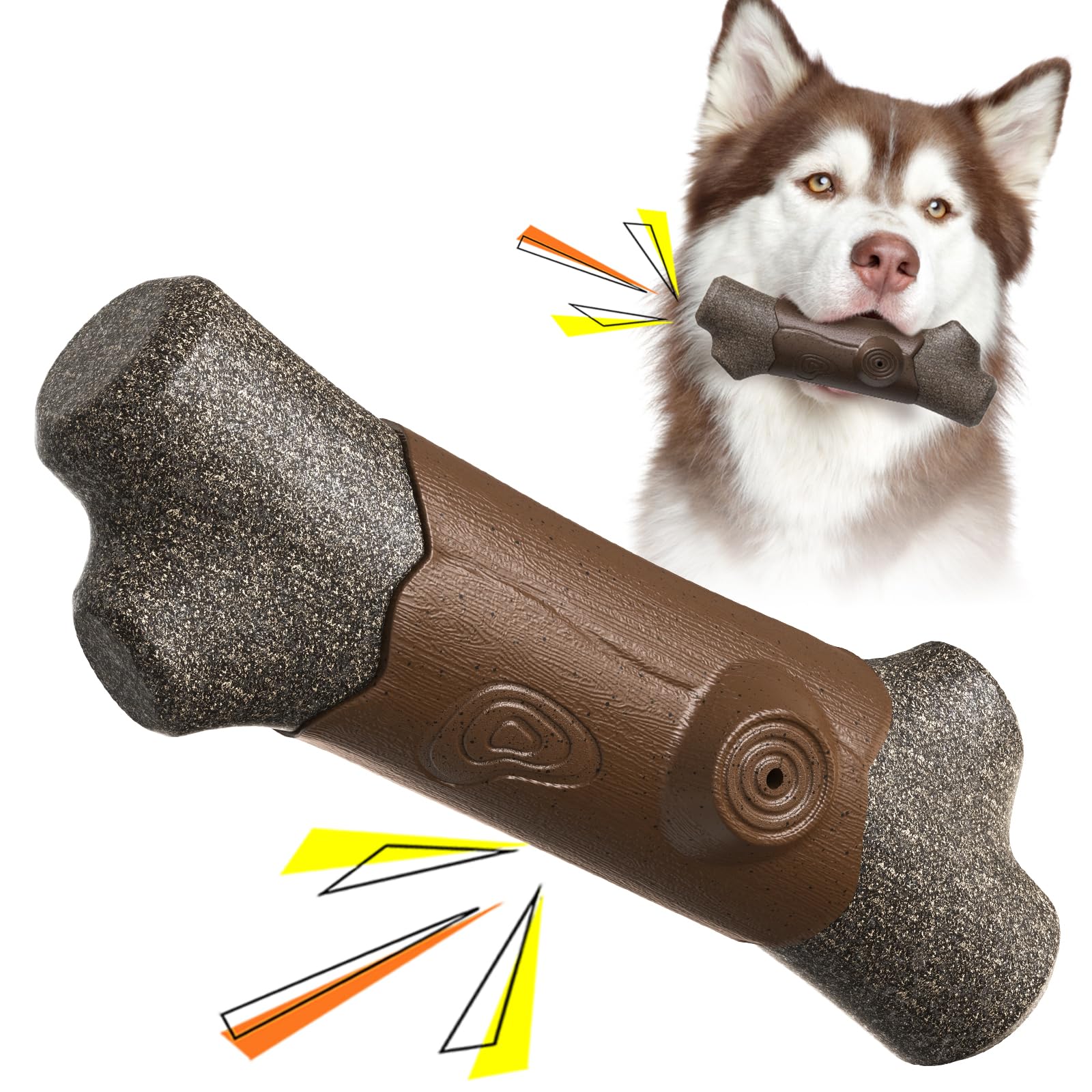 TLKNG jouet mâcher indestructible grand chien avec sifflet