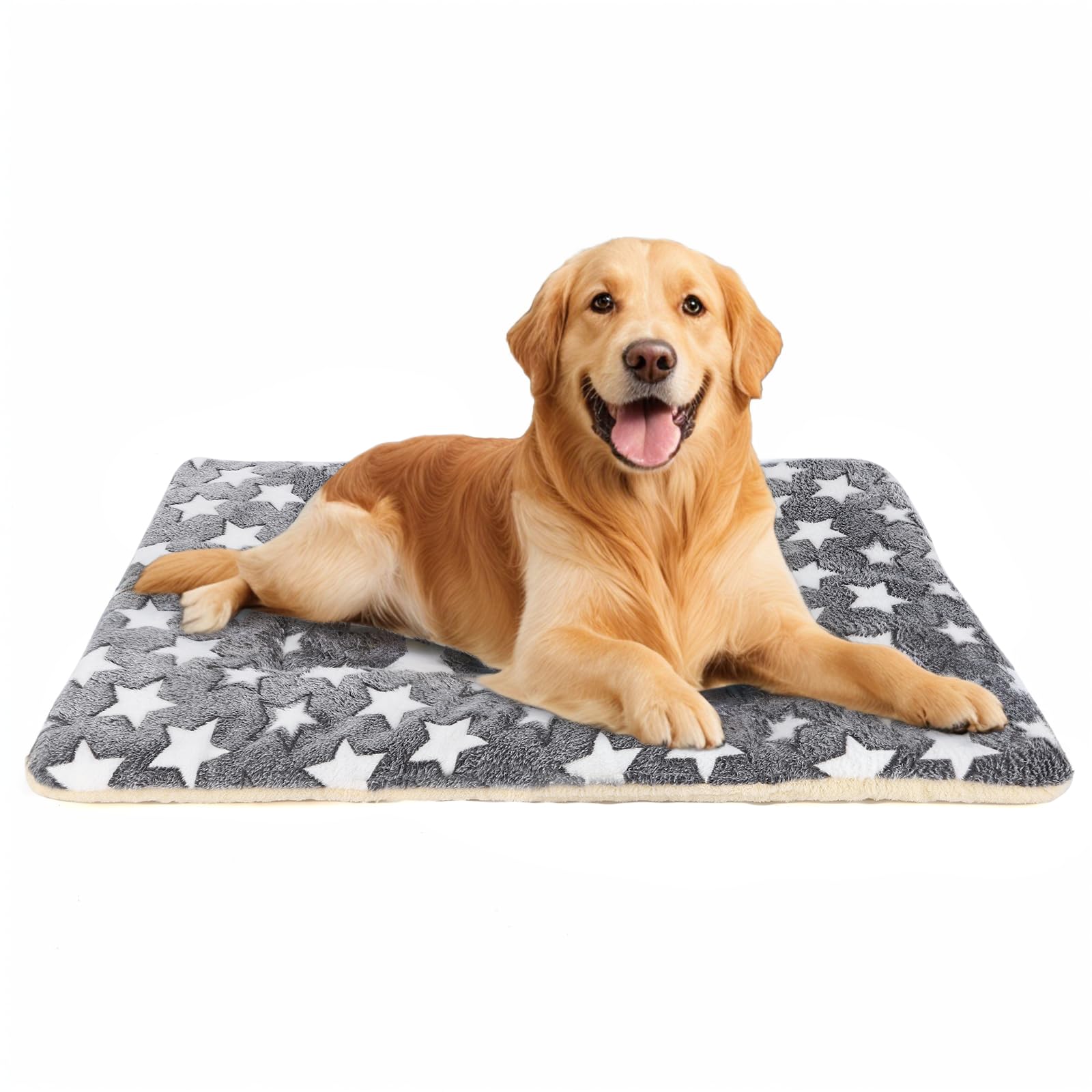 TMbsfatn tapis-lit-chien gris, confort doux et repos apaisant