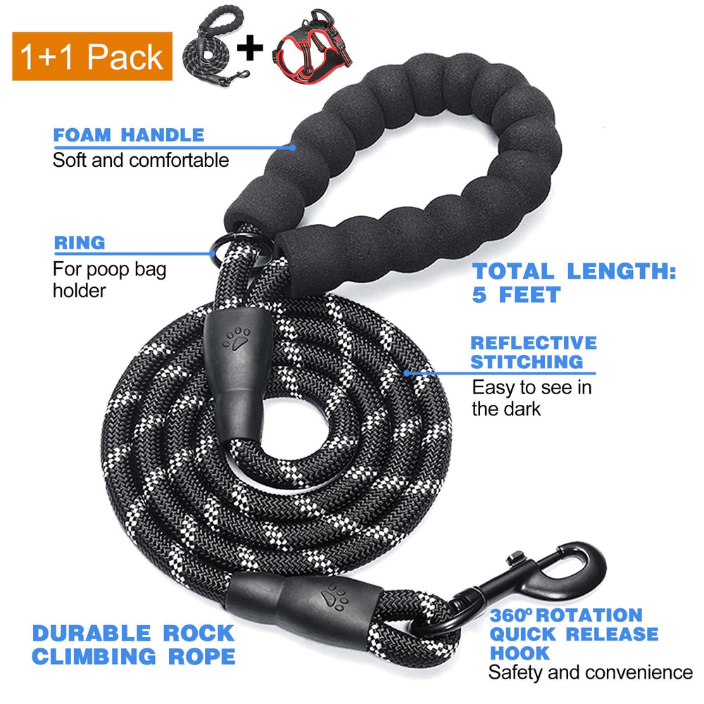 tobeDRI harnais chien avec attaches avant et arrière pour controle efficace.