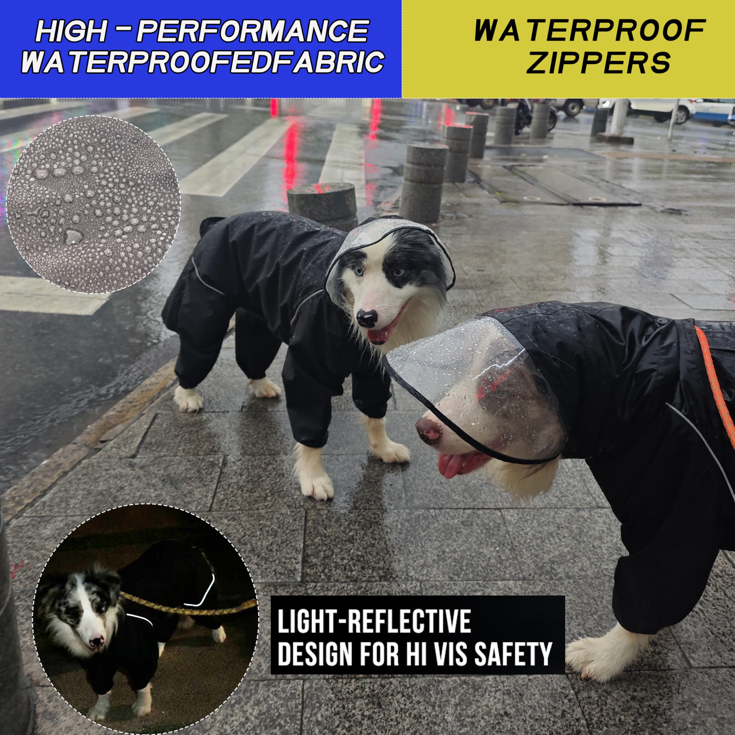 TOBOSS cape-pluie fermeture-dos simple, habillage rapide par une seule personne