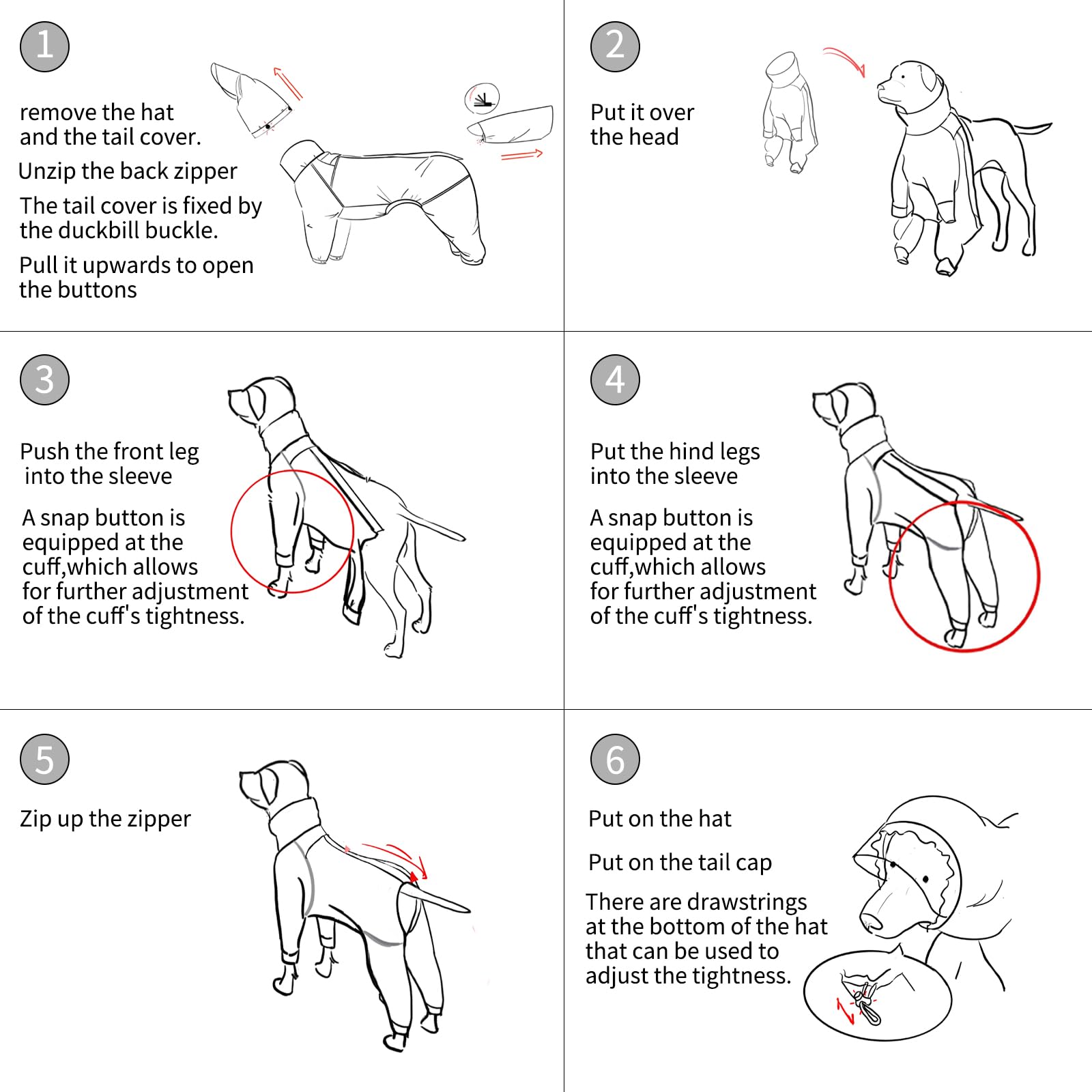 Confort TOBOSS pour chien moyen/grand pendant les promenades pluvieuses