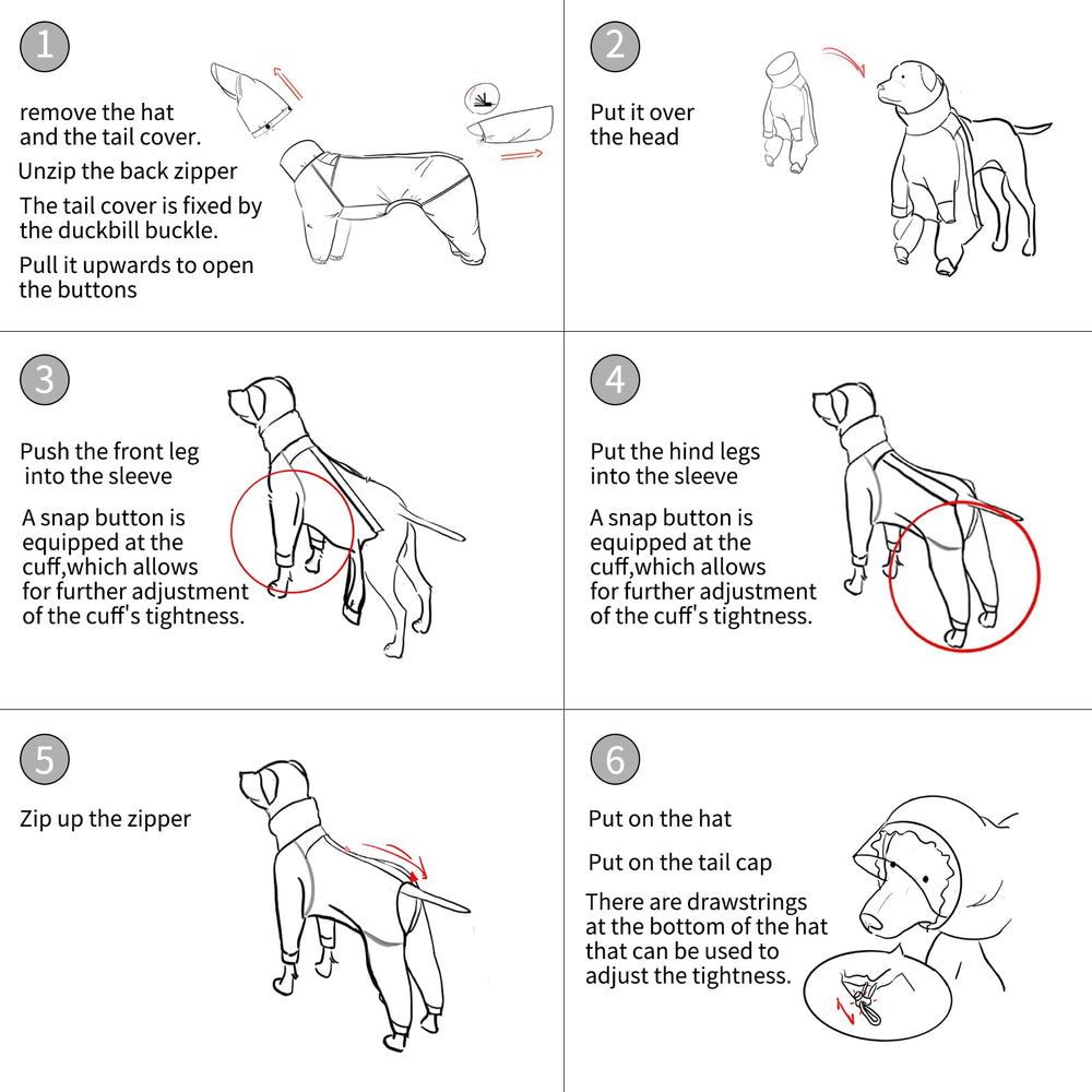 Confort TOBOSS pour chien moyen/grand pendant les promenades pluvieuses