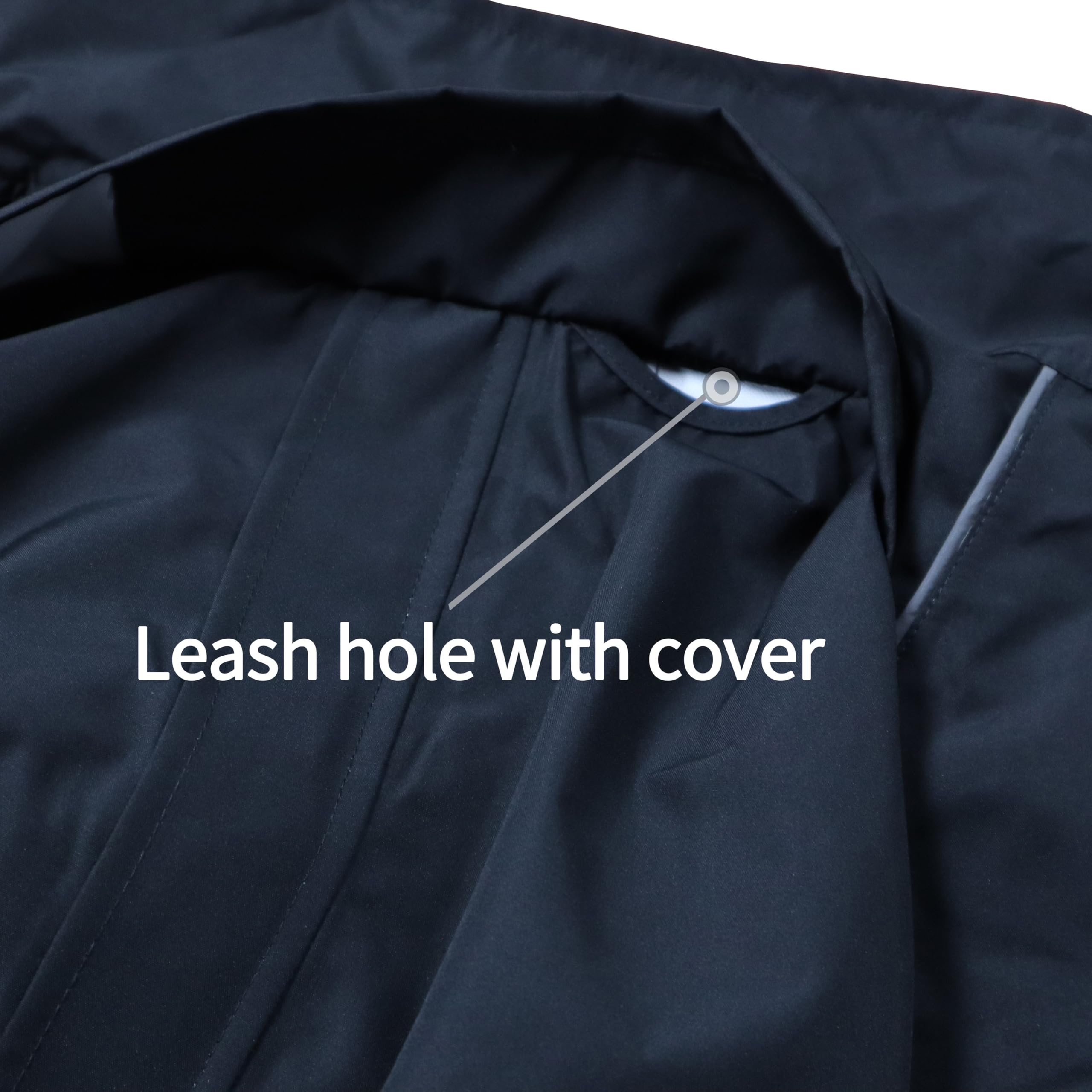 TOBOSS imperméable-chien-moyen-design-modulaire: capuche et couvre-queue ajustables.