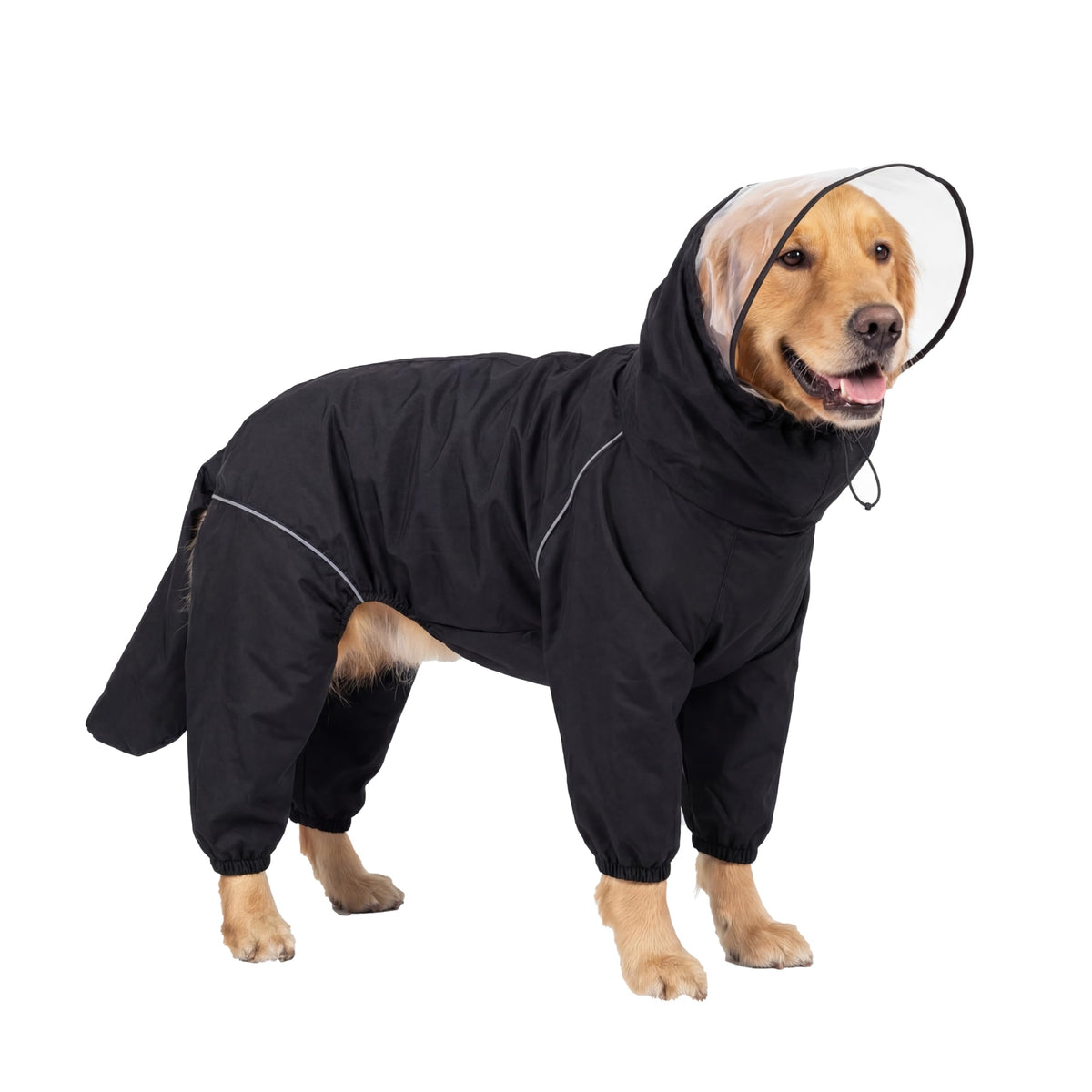 TOBOSS manteau-pluie-chien-ml-face: garde le pelage sec lors des promenades.