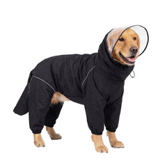 TOBOSS manteau-pluie-chien-ml-face: garde le pelage sec lors des promenades.