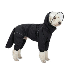 TOBOSS manteau-pluie pour chien moyen-grand avec capuche amovible, pratique par temps pluvieux.