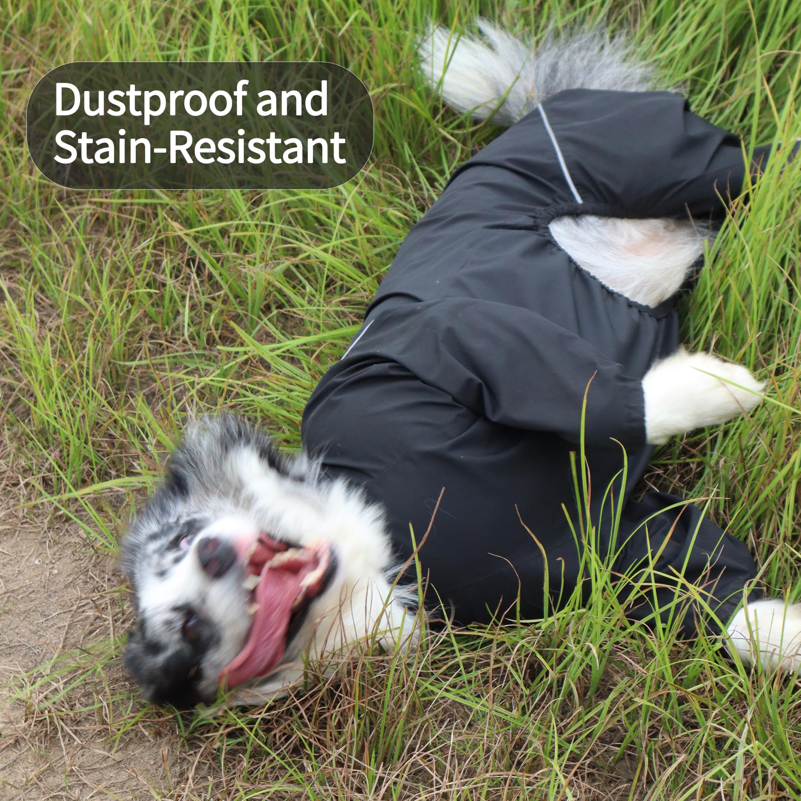 TOBOSS manteau-pluie-chien-tissu-polyester-renforce: tissu robuste et durable sur terrains difficiles.