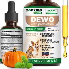 Tobydic gouttes pour chiens et chats, soutien digestif naturel