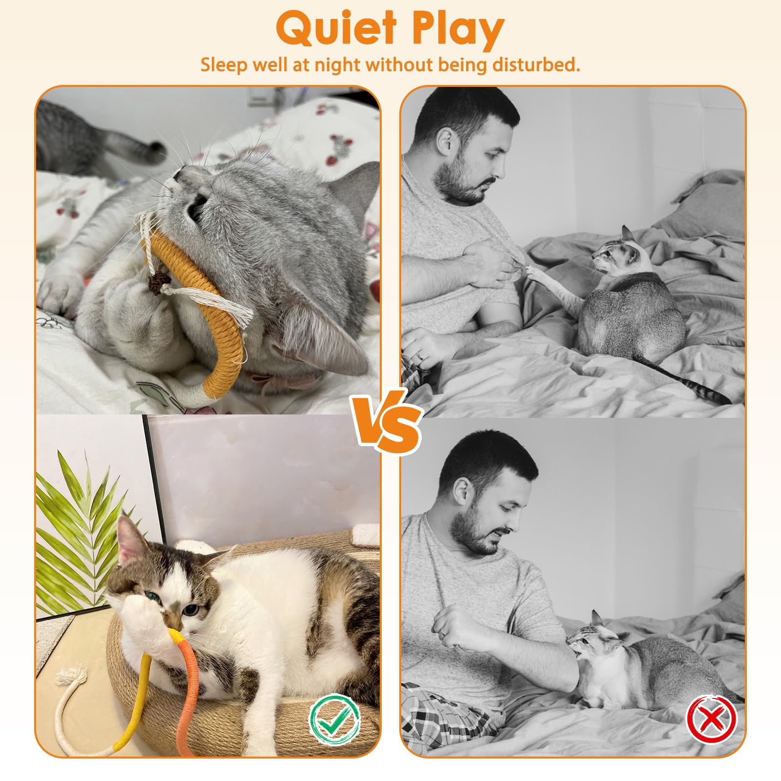 Jouet Tocirelo dentition longueur variable, adapte le jeu à votre chat.