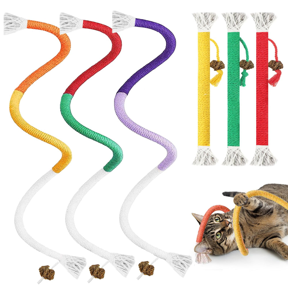 Jouet Tocirelo corde chat coton ensemble six pack, divertissement durable.